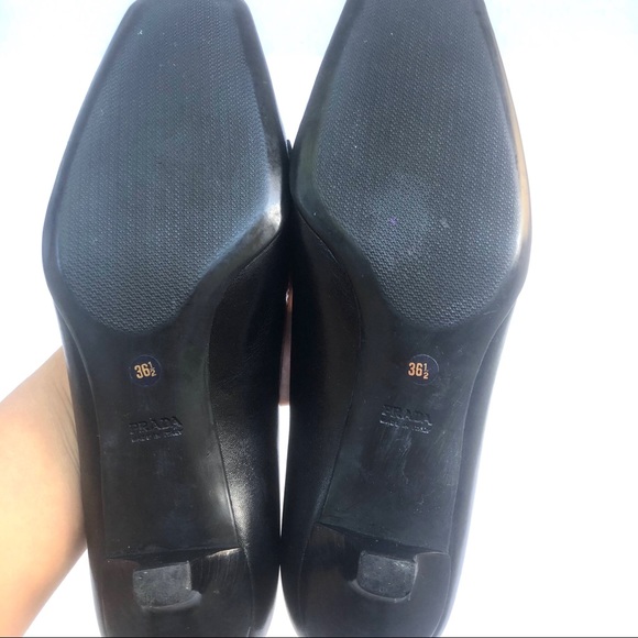 Prada Black Kitten Chain Pumps - Picture 6 of 8